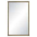 Khaya wall mirror by Renwil, iron, dark antique brushed brass finish