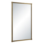 Khaya wall mirror by Renwil, iron, dark antique brushed brass finish