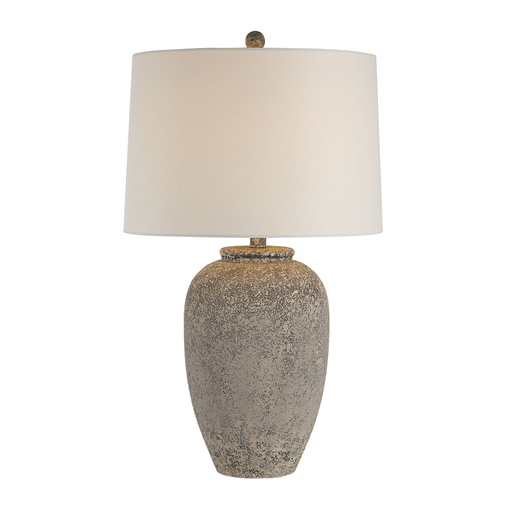 Klay table lamp by Renwil, resin base, natural brown finish