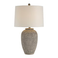 Klay table lamp by Renwil, resin base, natural brown finish
