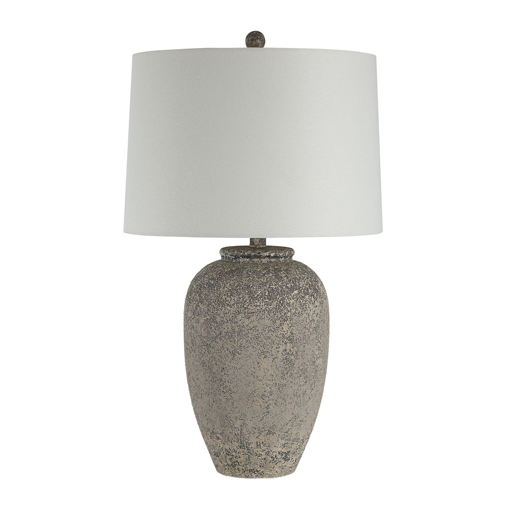Klay table lamp by Renwil, resin base, natural brown finish