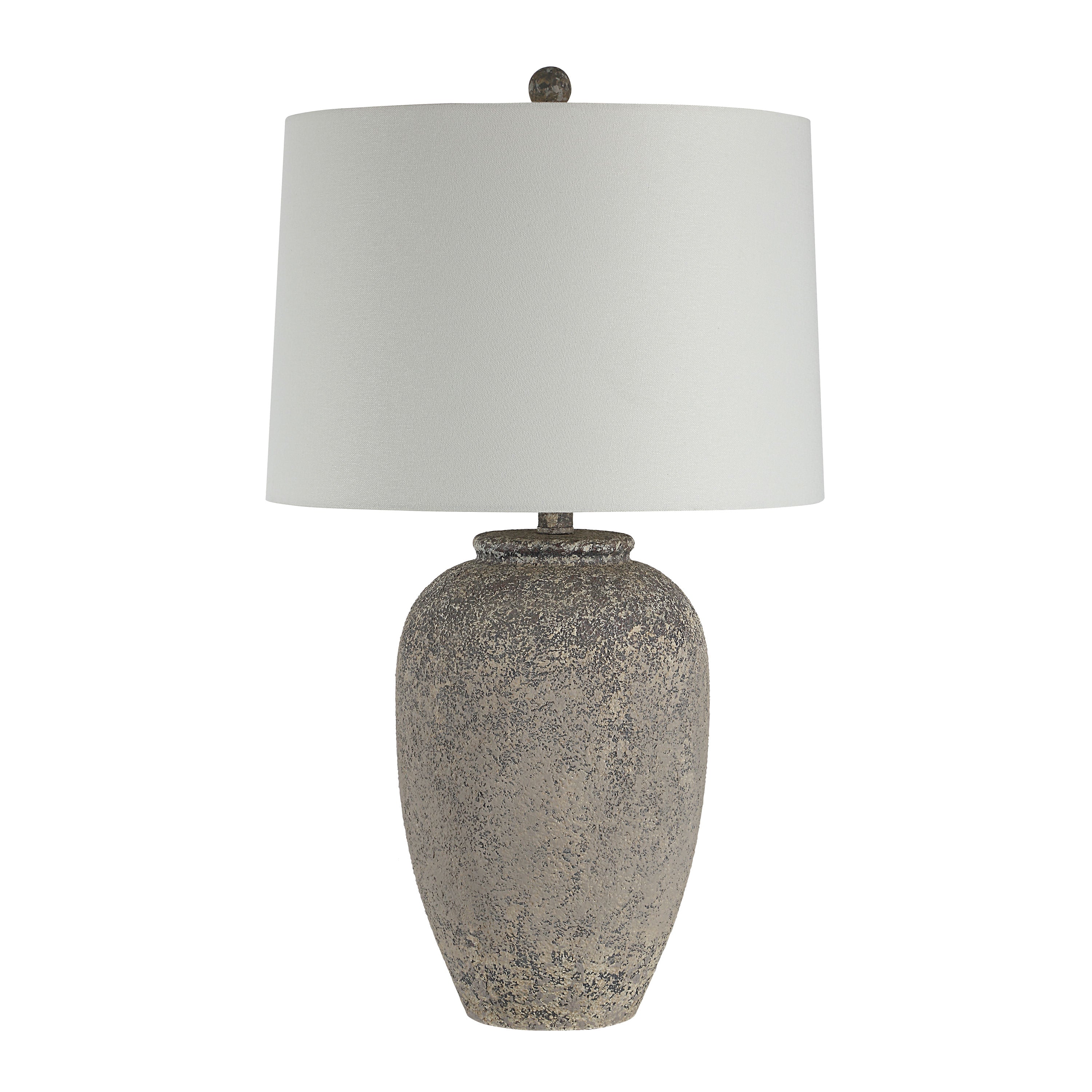 Klay table lamp by Renwil, resin base, natural brown finish