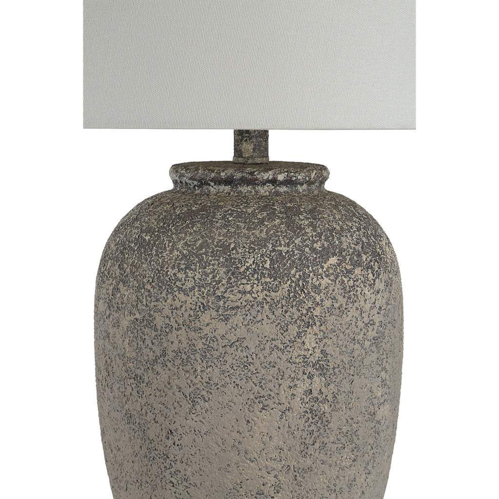 Klay table lamp by Renwil, resin base, natural brown finish