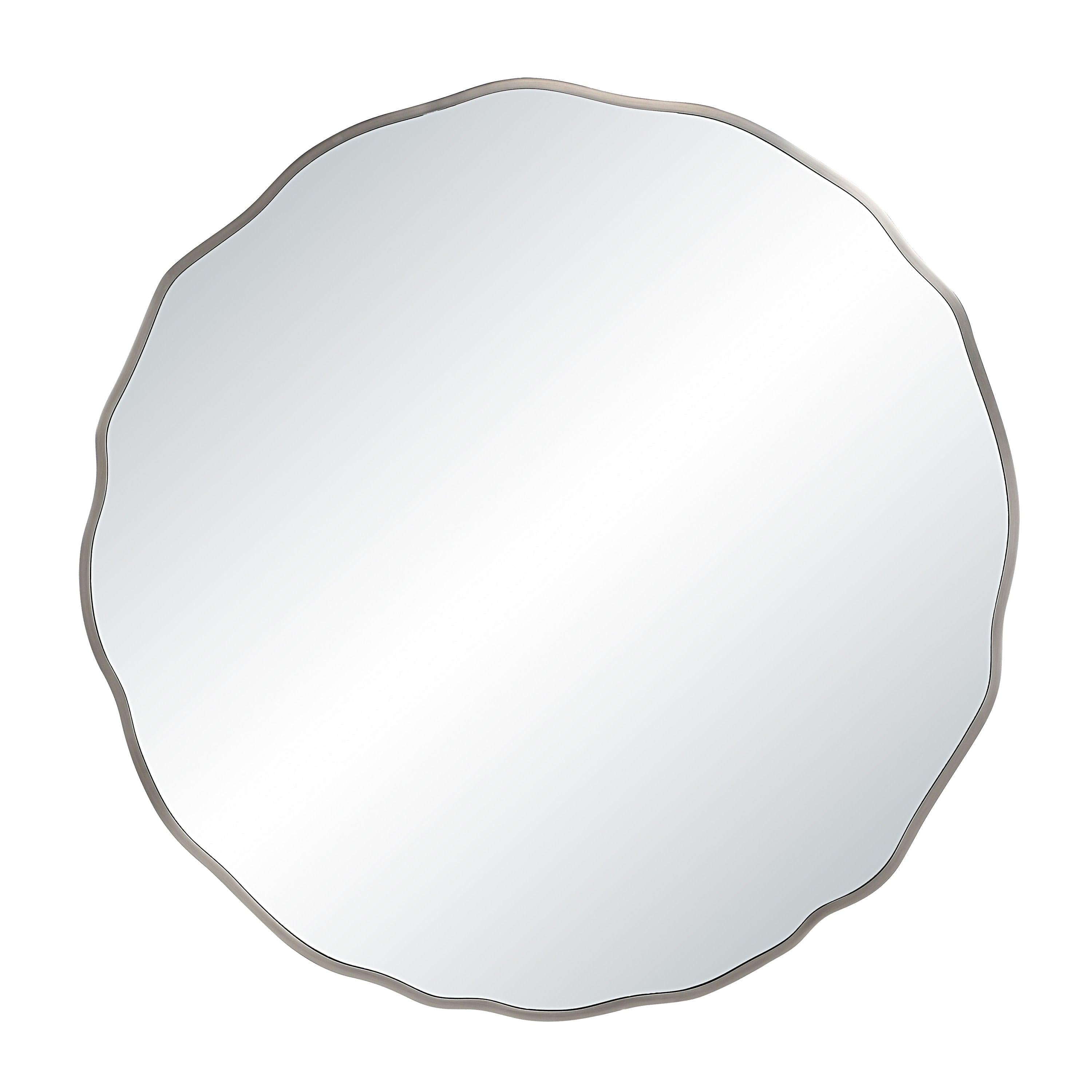 Knox wall mirror by Renwil, iron, antique nickel finish