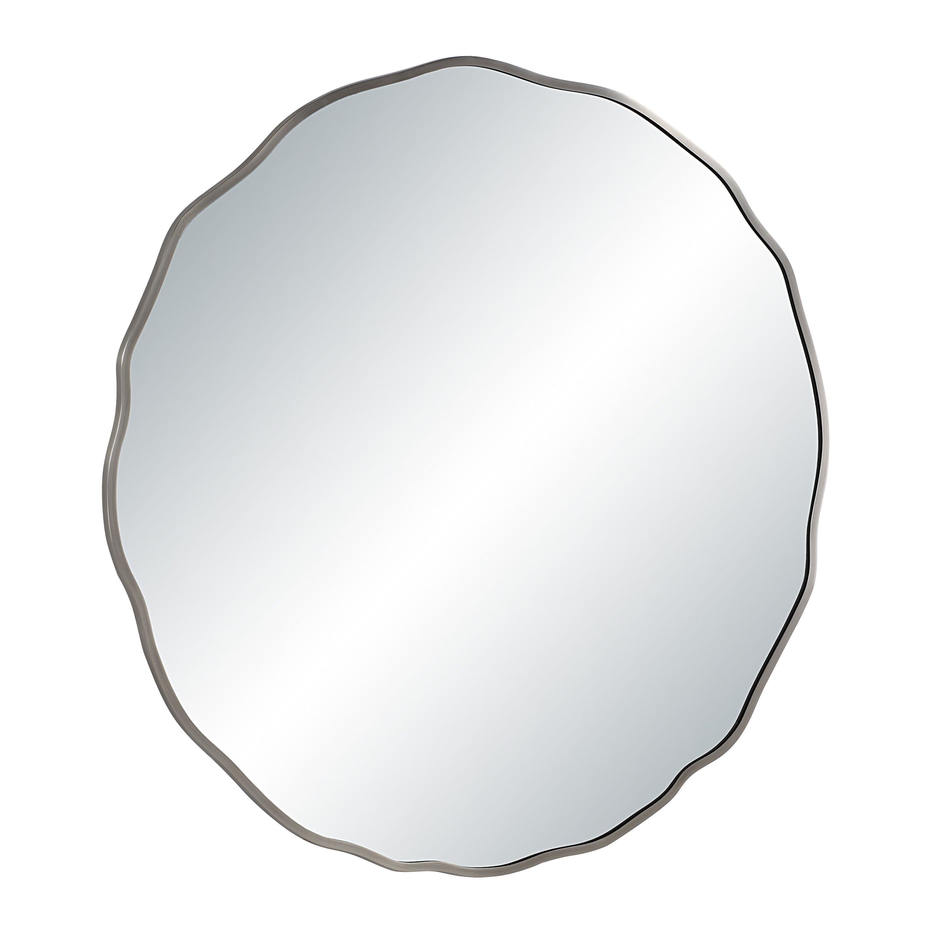 Knox wall mirror by Renwil, iron, antique nickel finish