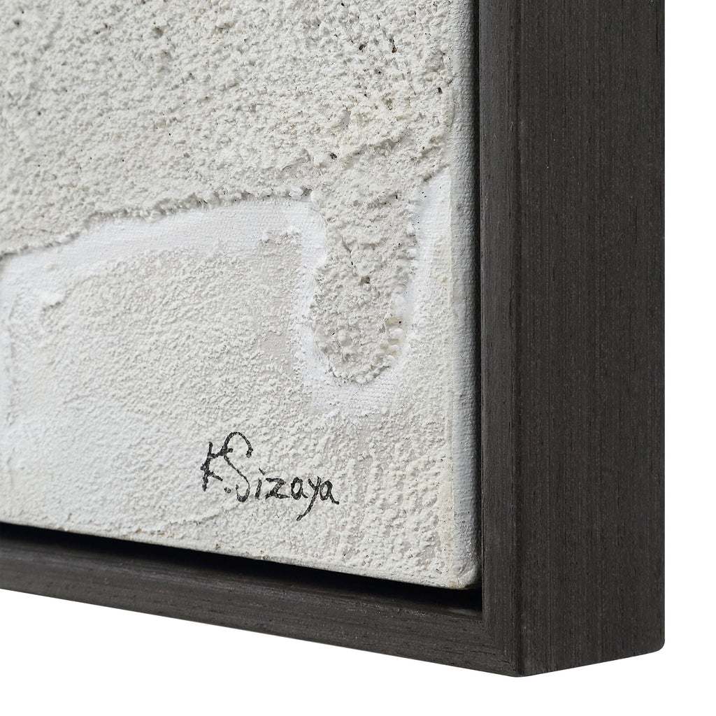 Lacey art by Renwil, cotton canvas, dark grey frame