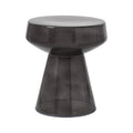 Lavinia accent table by Renwil, glass, matte black finish
