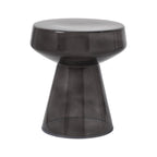 Lavinia accent table by Renwil, glass, matte black finish
