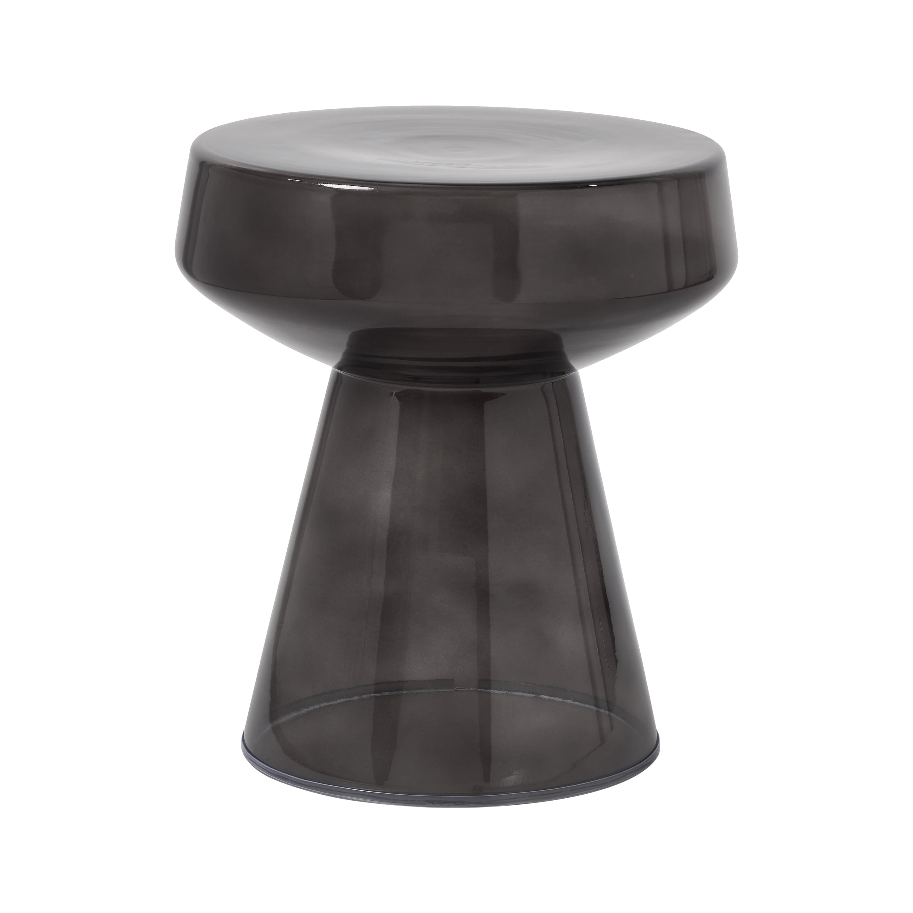 Lavinia accent table by Renwil, glass, matte black finish