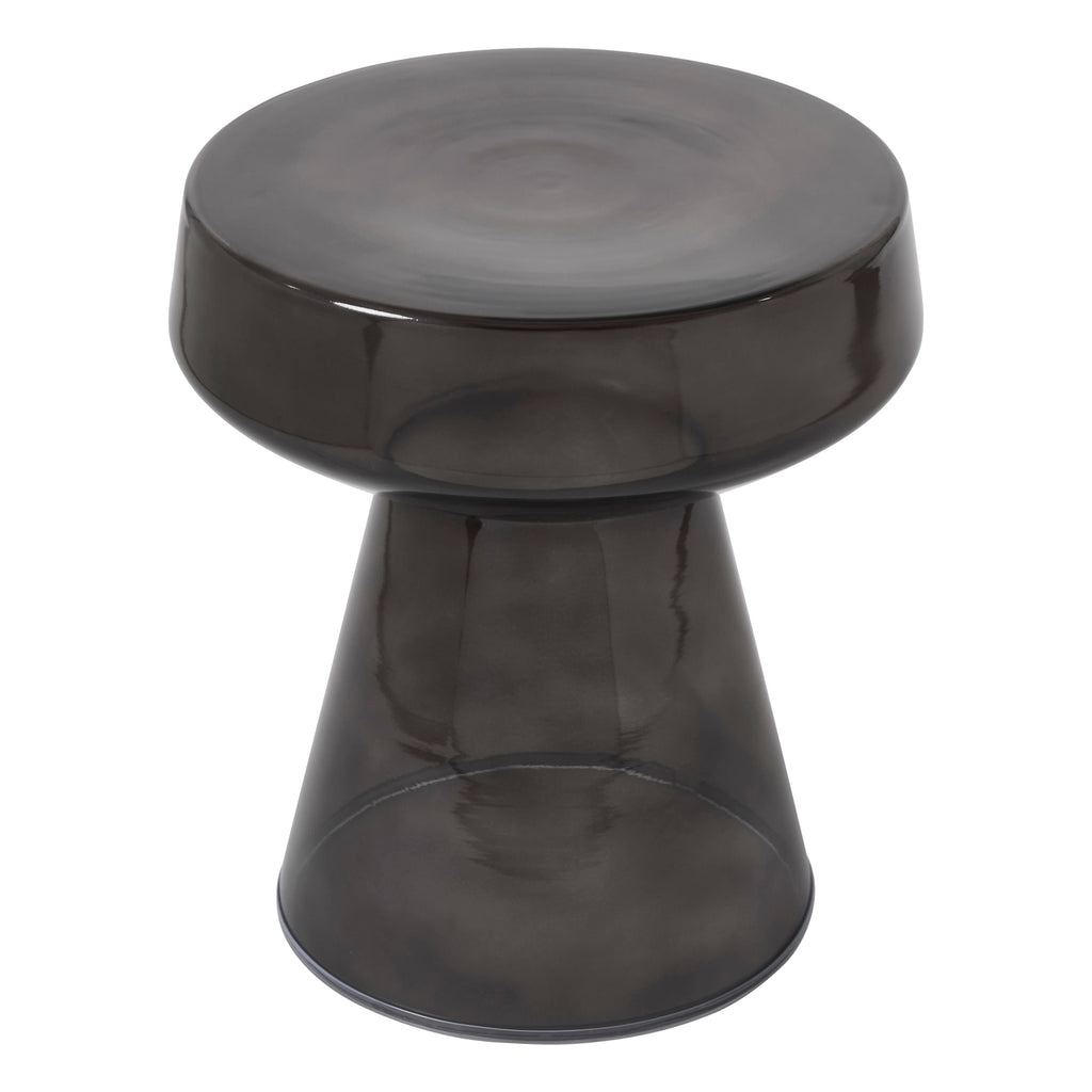 Lavinia accent table by Renwil, glass, matte black finish