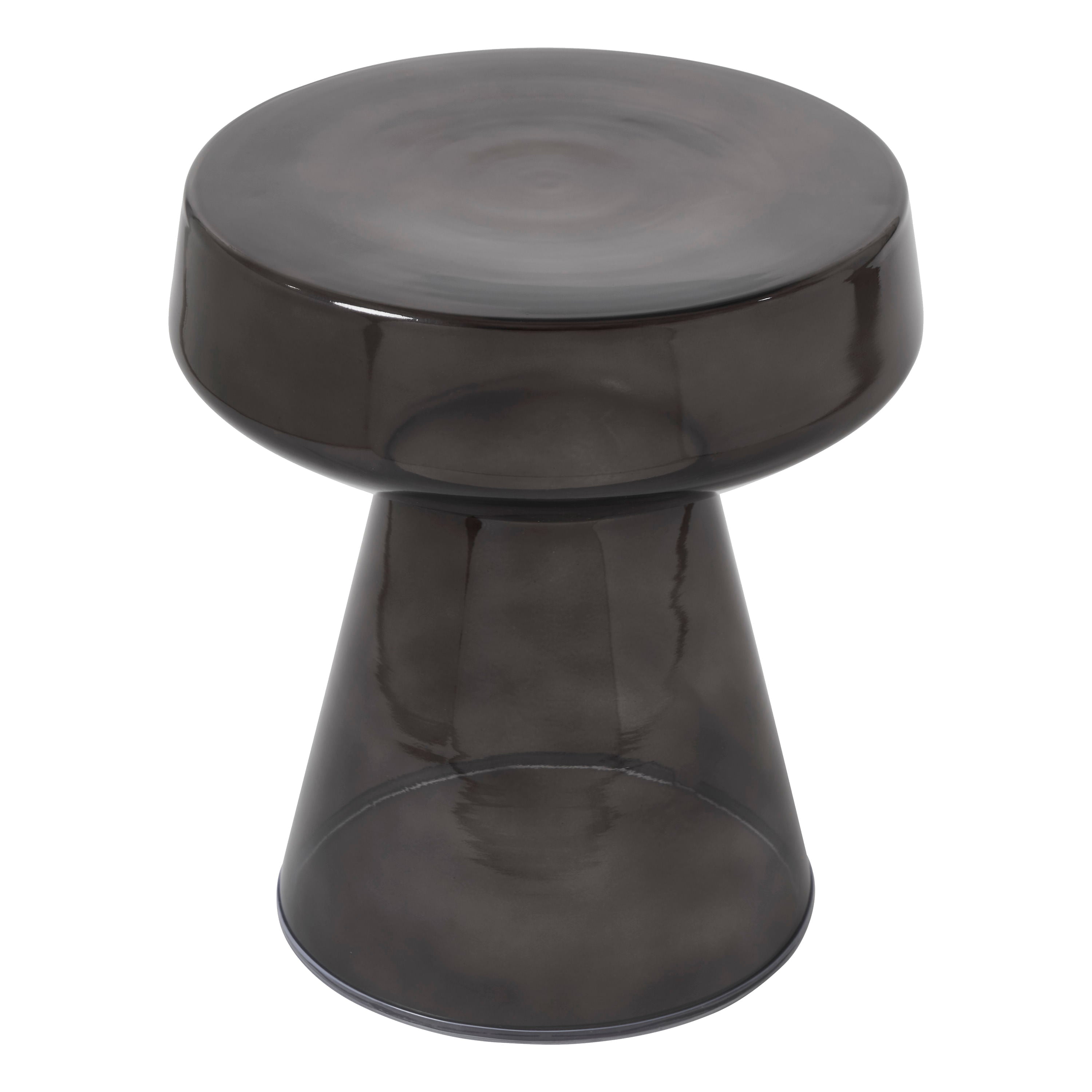 Lavinia accent table by Renwil, glass, matte black finish