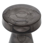 Lavinia accent table by Renwil, glass, matte black finish