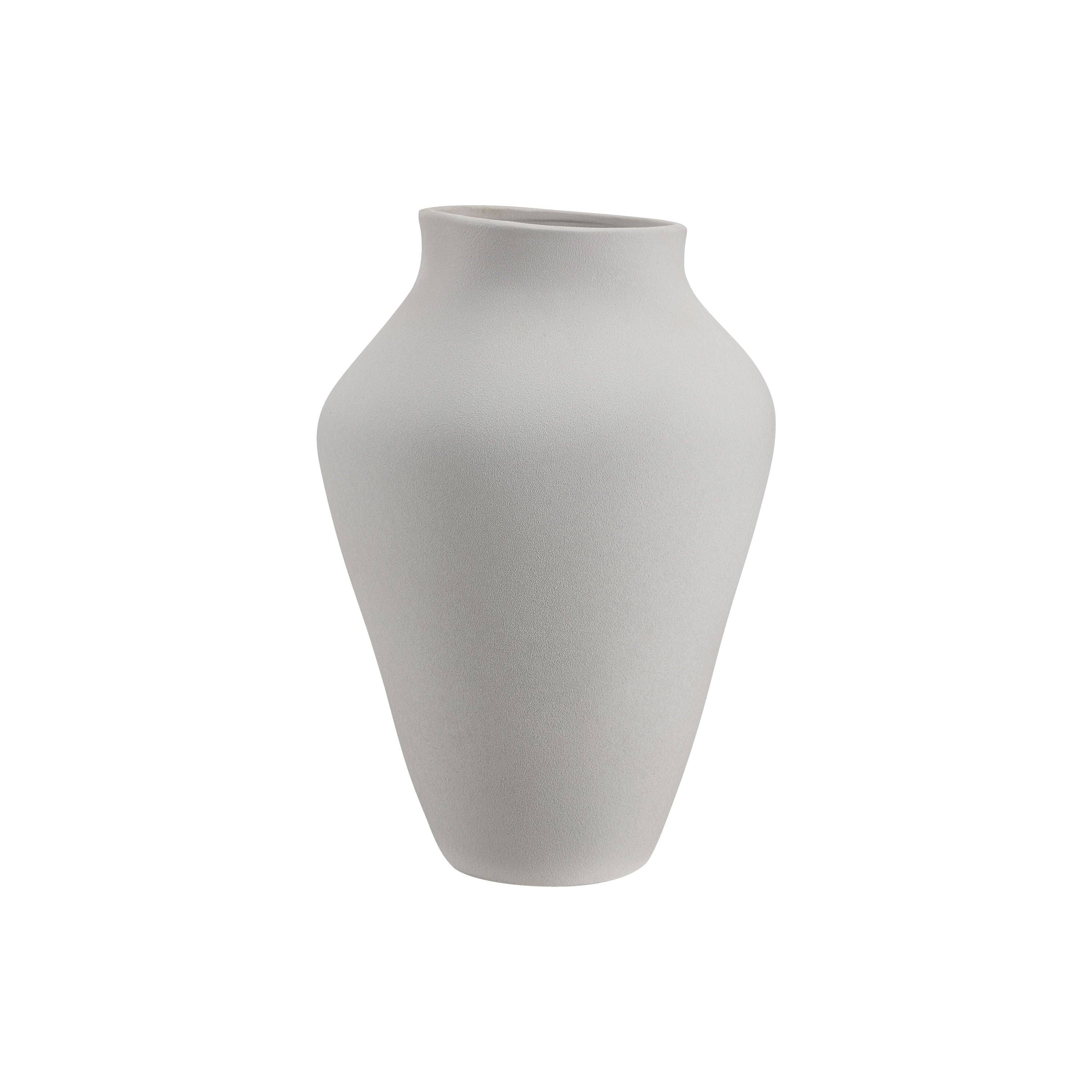 Lingby vase by Renwil, ceramic, matte white, hand-finished