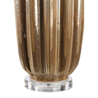 Lumeo table lamp by Renwil, glass base, gold finish