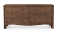 Mabel 6 Drawer Dresser Dark Brown