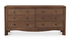 Mabel 6 Drawer Dresser Dark Brown