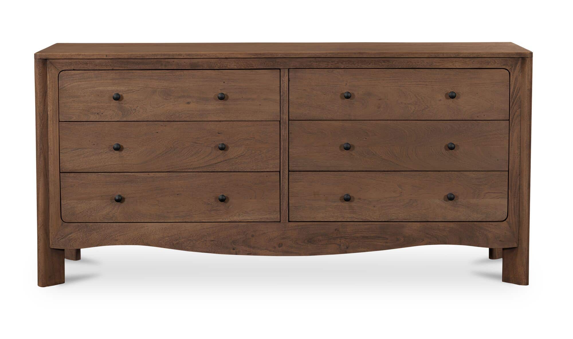 Mabel 6 Drawer Dresser Dark Brown
