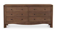 Mabel 6 Drawer Dresser Dark Brown