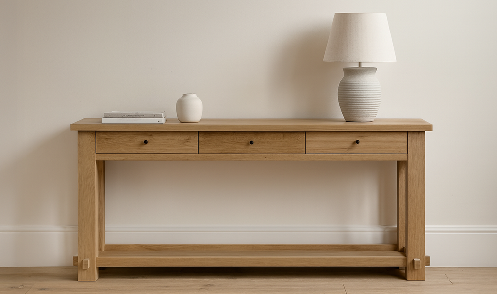 Natural Wood Morey Console Table