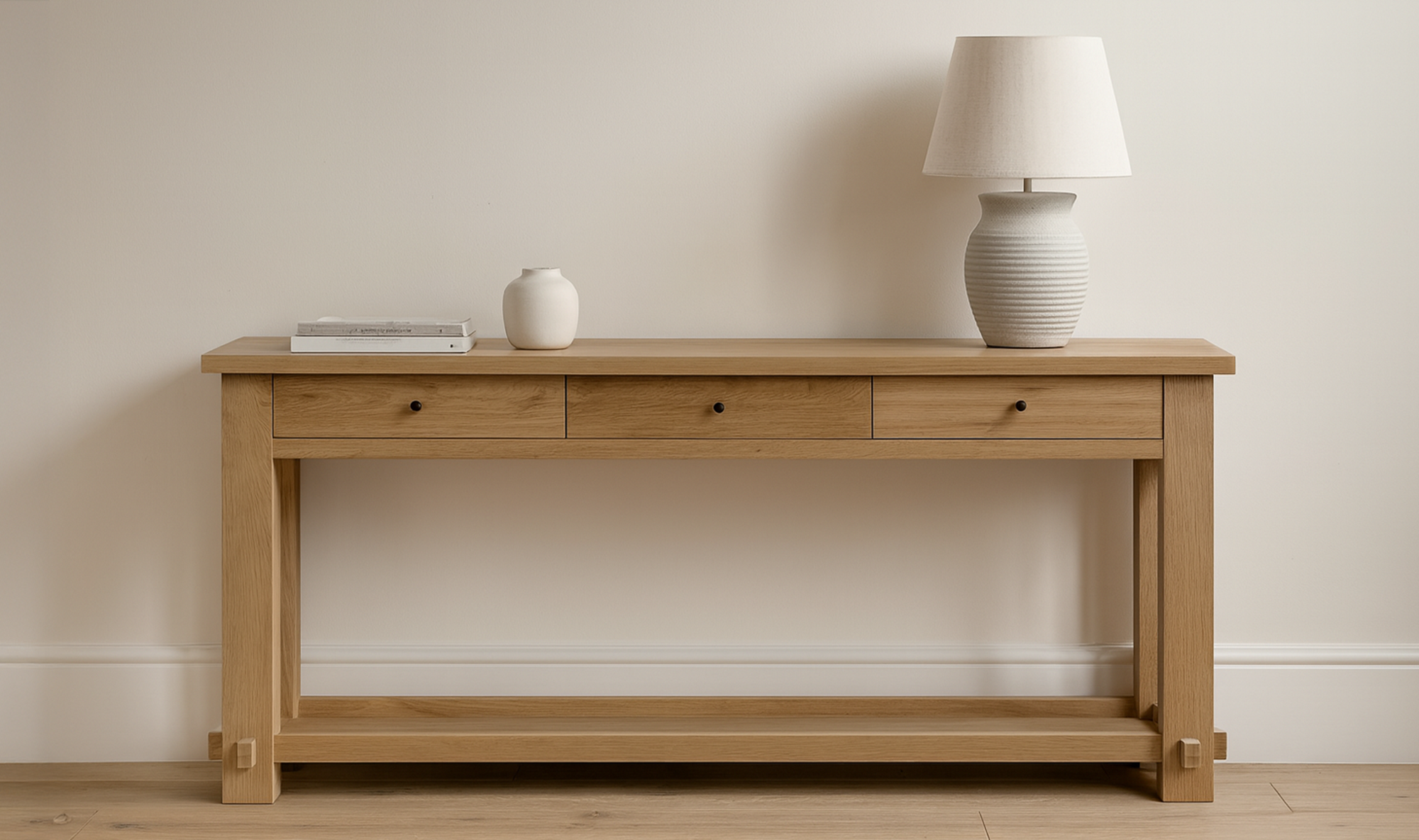 Natural Wood Morey Console Table
