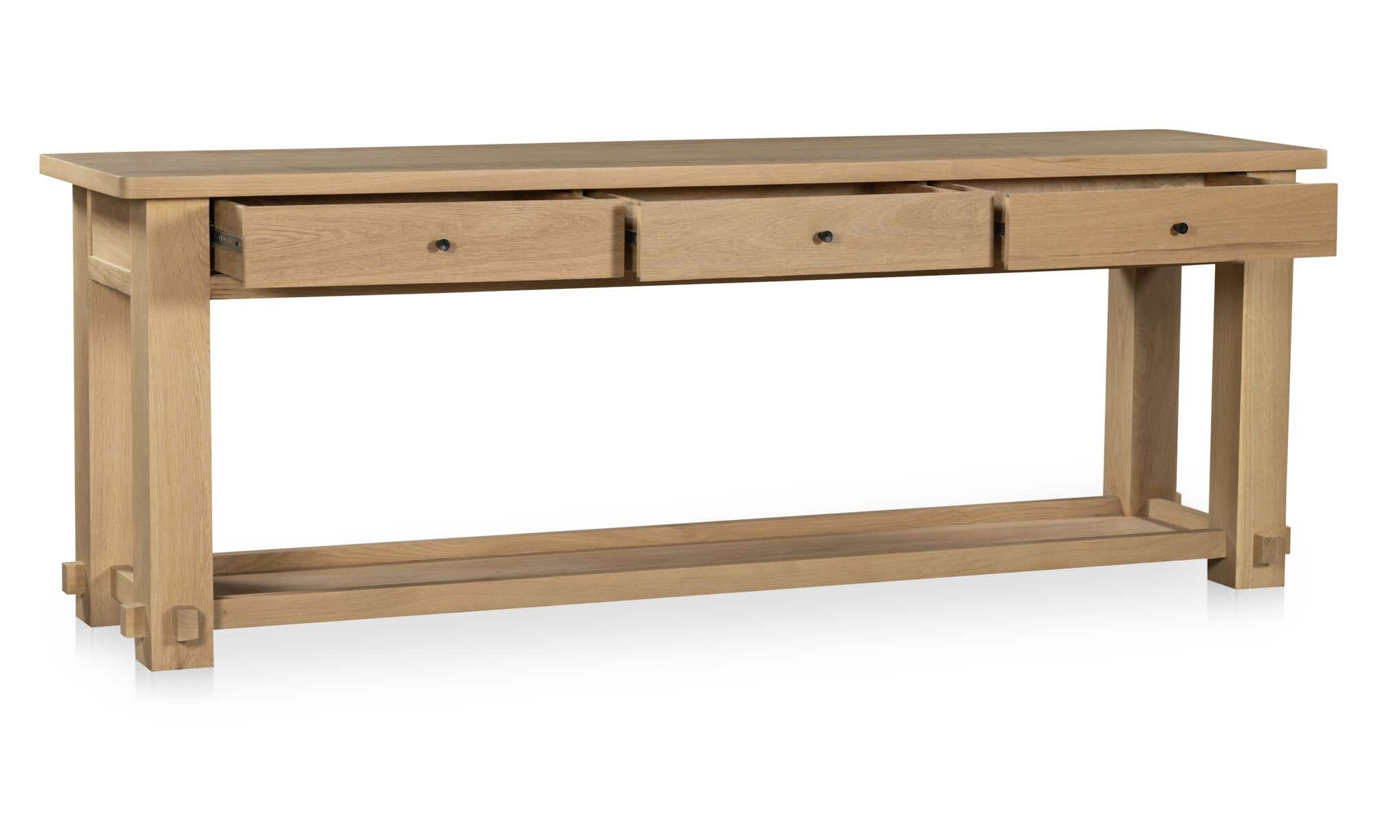 Natural Wood Morey Console Table