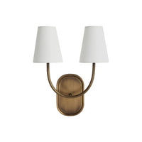 Maddie wall sconce by Renwil, forged iron, antique brass finish