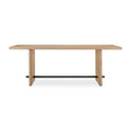 Madison console table by Moe's Home Collection, natural solid wood, plinth base