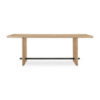 Madison console table by Moe's Home Collection, natural solid wood, plinth base