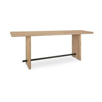 Madison console table by Moe's Home Collection, natural solid wood, plinth base