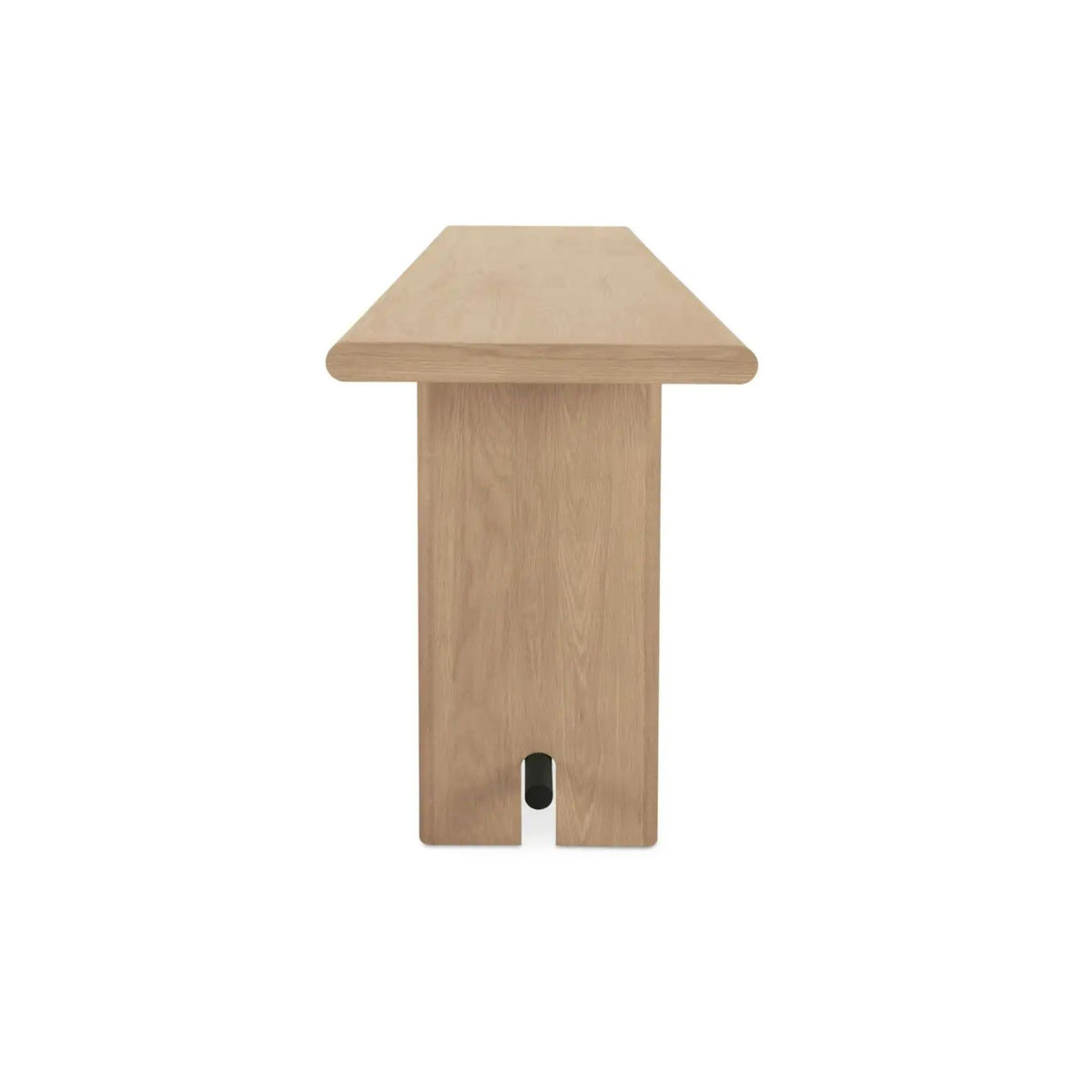 Madison console table by Moe's Home Collection, natural solid wood, plinth base