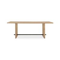 Madison console table by Moe's Home Collection, natural solid wood, plinth base