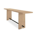 Madison console table by Moe's Home Collection, natural solid wood, plinth base