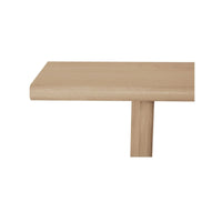 Madison console table by Moe's Home Collection, natural solid wood, plinth base