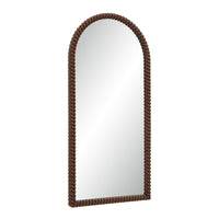 Madiwell wall mirror by Renwil, rope detail, walnut finish