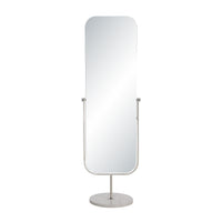 Mandra floor mirror by Renwil, iron, polished nickel finish