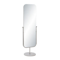 Mandra floor mirror by Renwil, iron, polished nickel finish