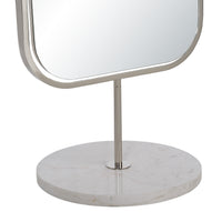 Mandra floor mirror by Renwil, iron, polished nickel finish