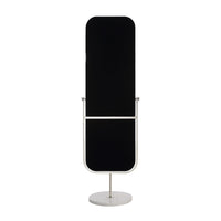 Mandra floor mirror by Renwil, iron, polished nickel finish