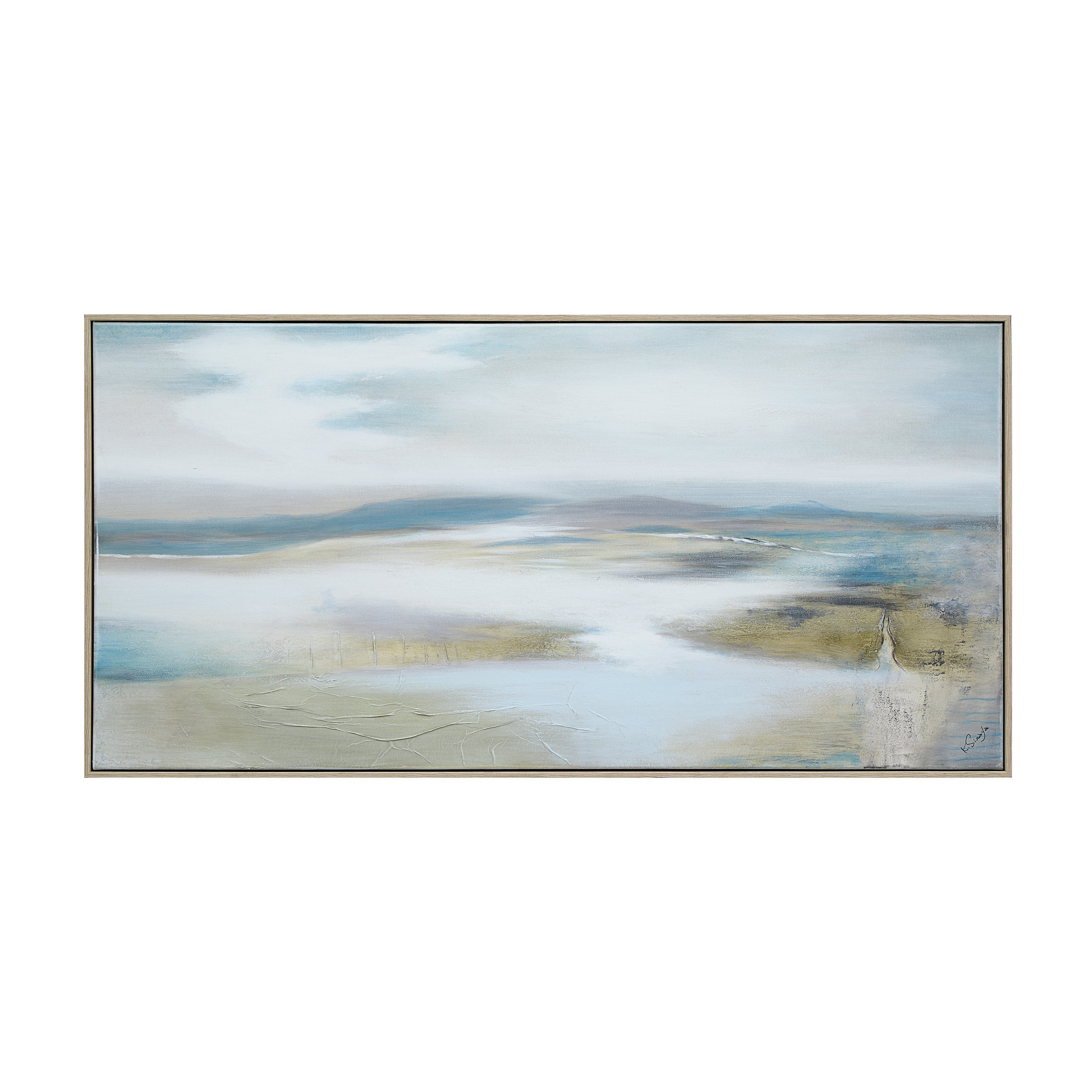 Marbleau wall art by Renwil, cotton canvas, cream frame