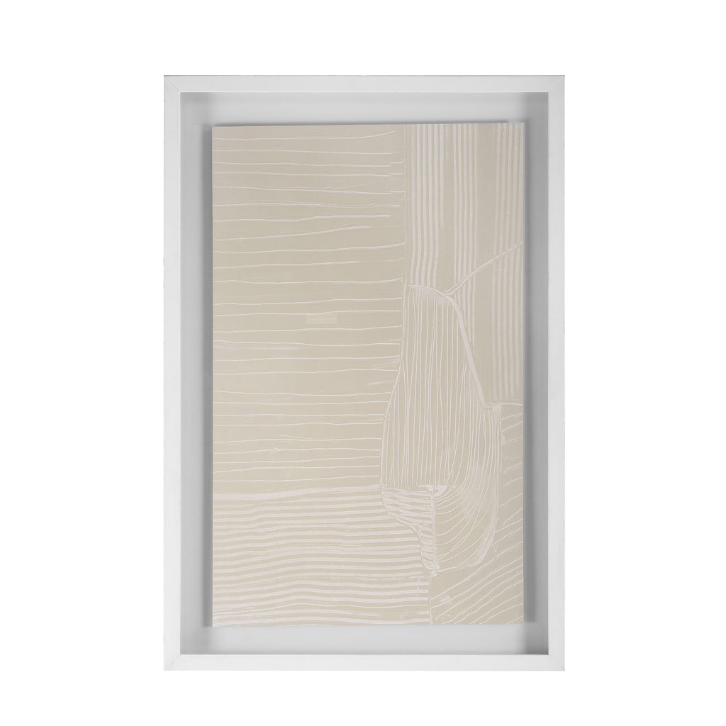Marlon art by Renwil, rag paper, white frame