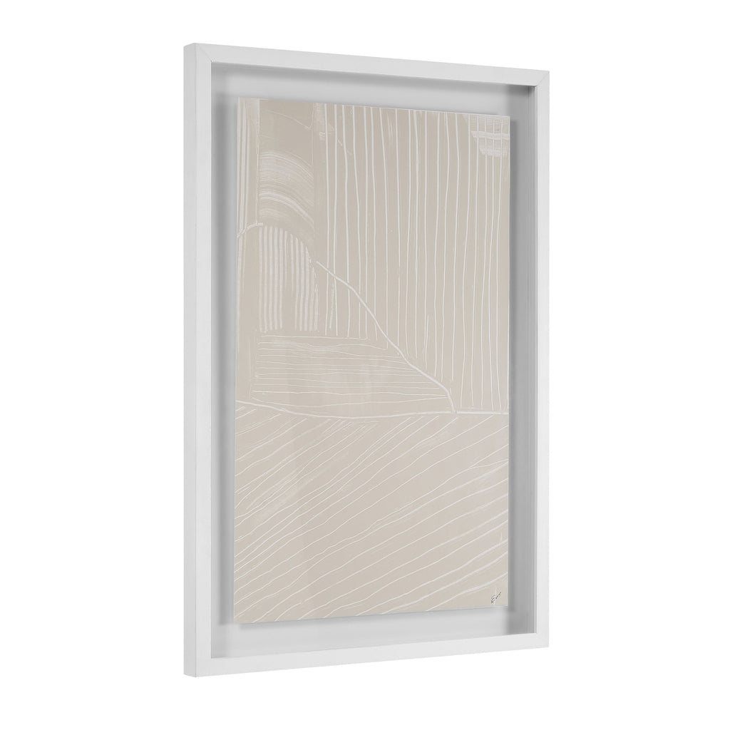 Marlon art by Renwil, rag paper, white frame
