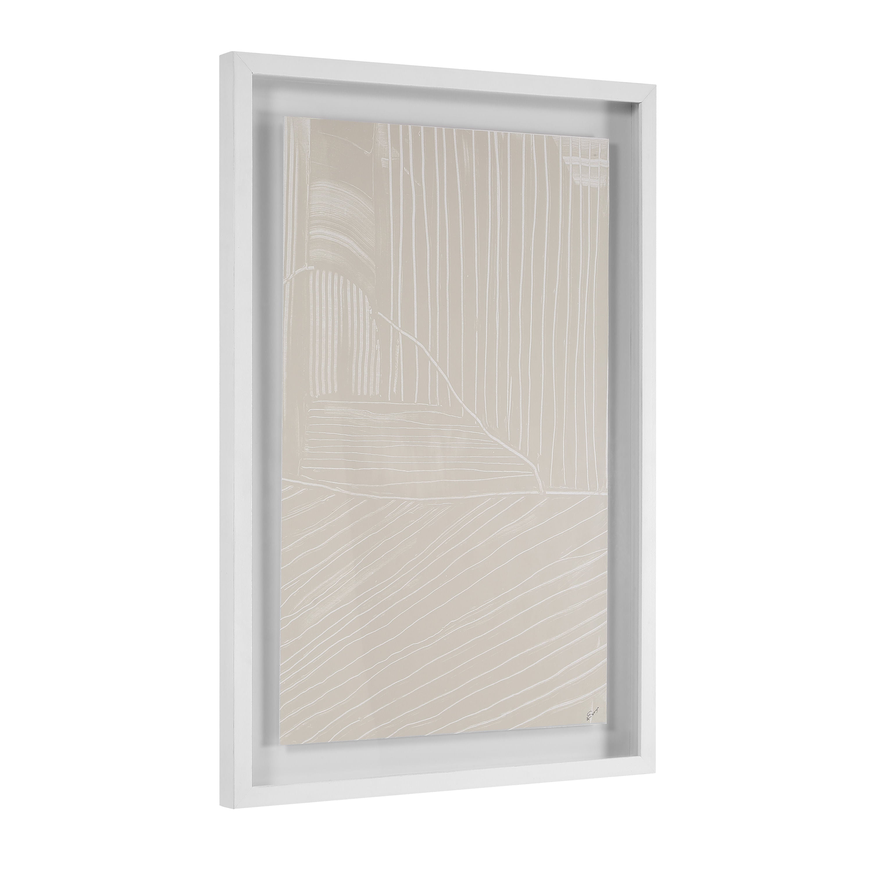 Marlon art by Renwil, rag paper, white frame