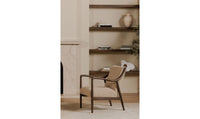 Yates Accent Chair beige faux shearling, detail view