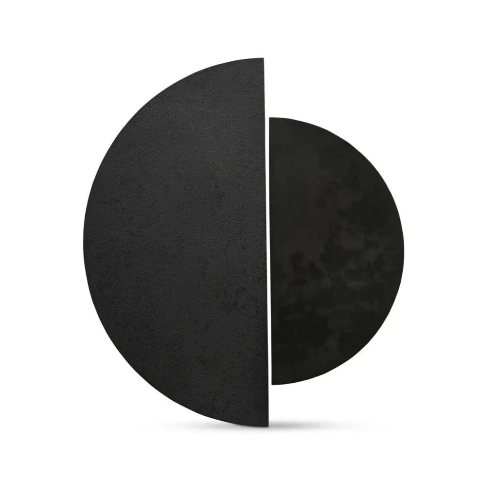 Meridian wall decor by Moe's Home Collection, iron, matte black geometric relief