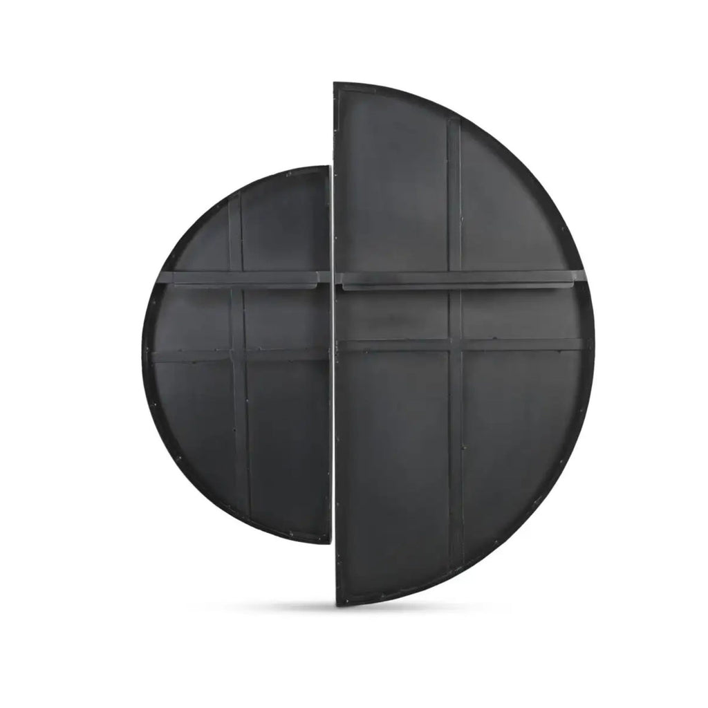 Meridian wall decor by Moe's Home Collection, iron, matte black geometric relief
