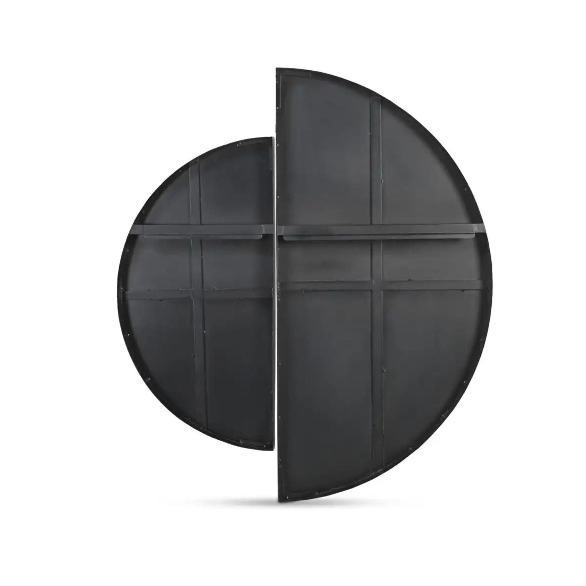 Meridian wall decor by Moe's Home Collection, iron, matte black geometric relief
