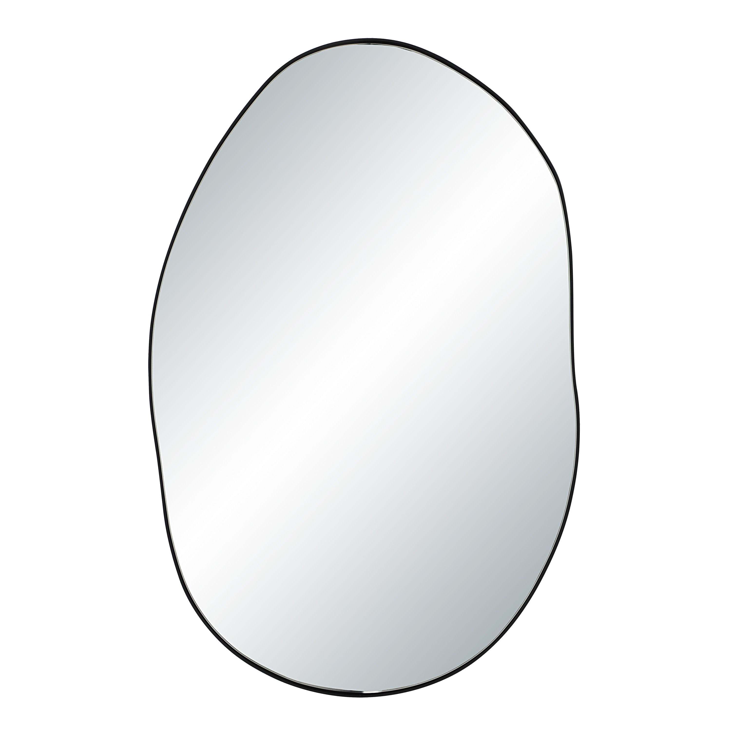 Messini wall mirror by Renwil, iron, matte black finish