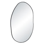 Messini wall mirror by Renwil, iron, matte black finish
