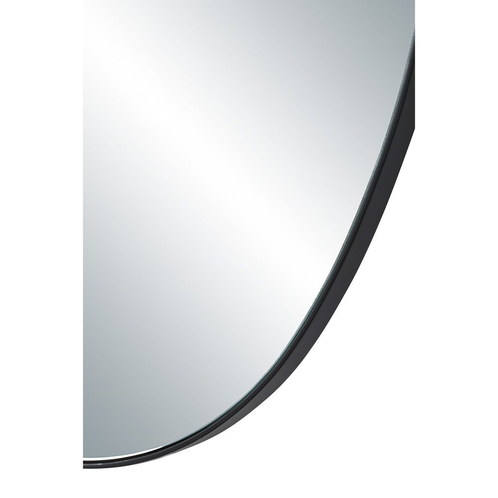 Messini wall mirror by Renwil, iron, matte black finish
