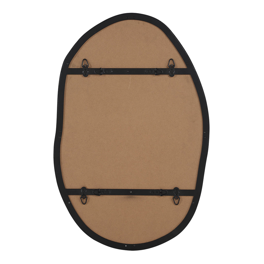 Messini wall mirror by Renwil, iron, matte black finish